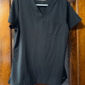 Black Short Sleeve V-Neck scrub top